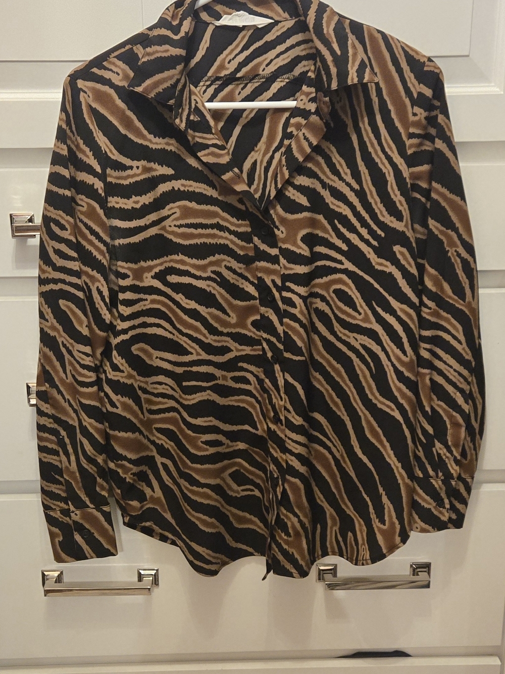 BB Dakota Brown and Black Animal Print Shirt